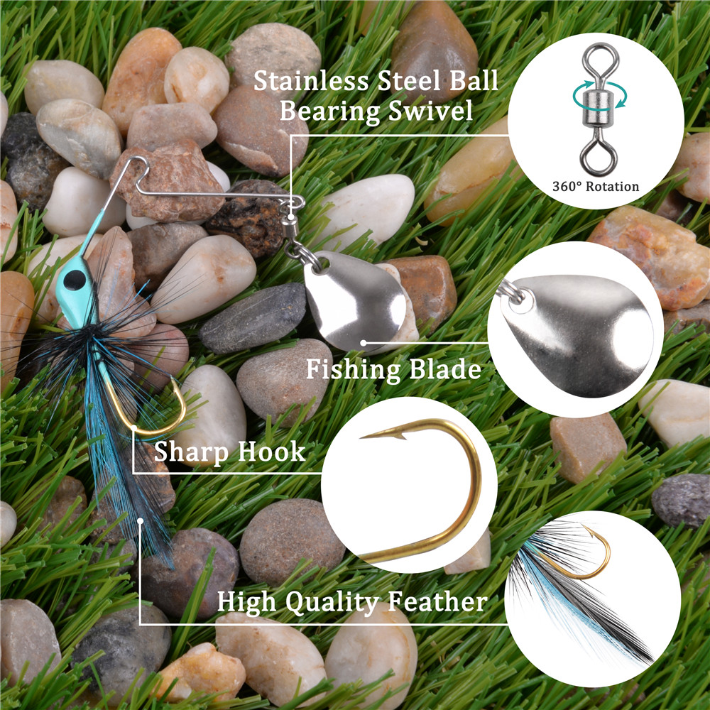 6Pcs/12Pcs Spinner bait Bass F - Fishing Lure Spinnerbait 评论和价格