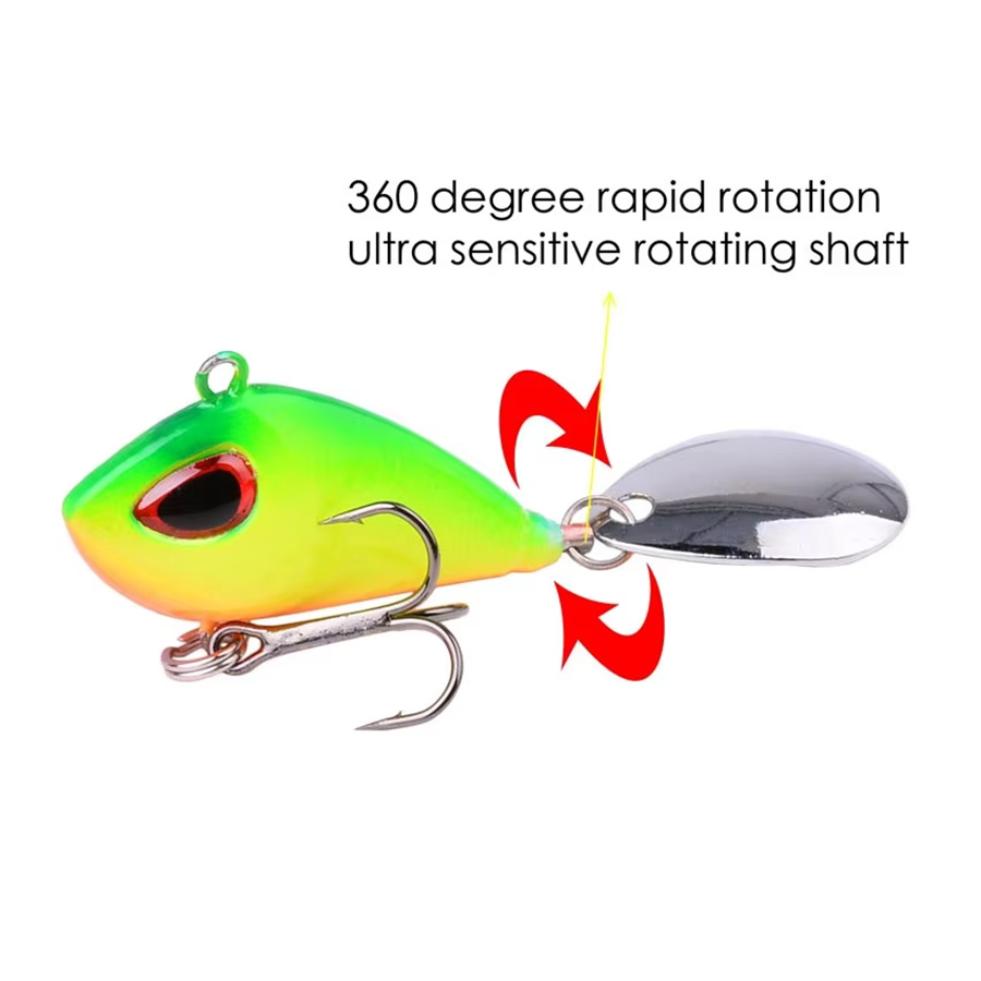 Metal Vib Fishing Micro Spinne - Fishing Lure Blade Bait 评论和价格
