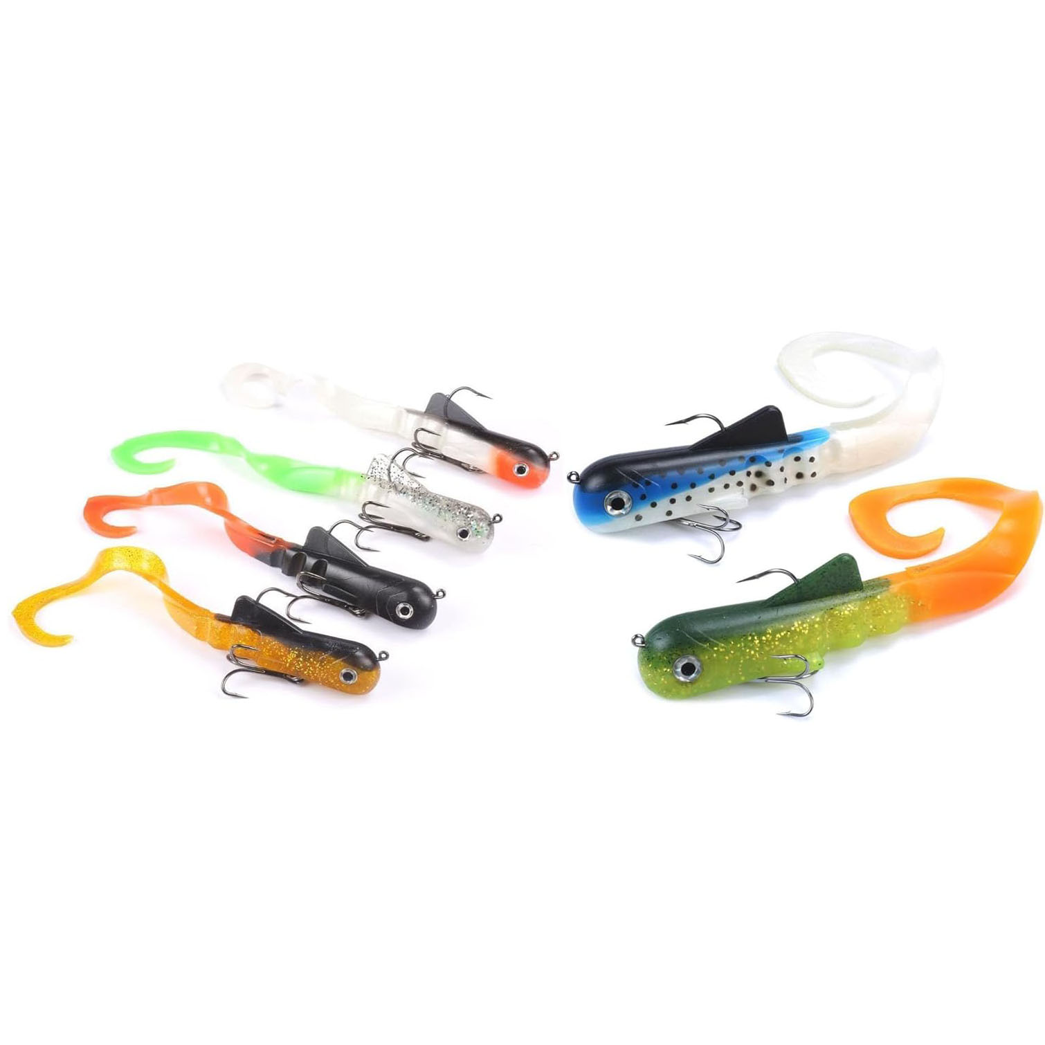 6pcs/lot Pike Musky Dawg Fishi - Fishing Lure Soft Plastic 评论和价格